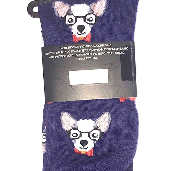 Novelty fun socks - Nerdy Chihuahua Dog - Picture 3 of 6